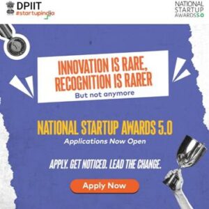 Read more about the article राष्ट्रीय स्टार्टअप पुरस्कारों के पांचवें संस्करण के लिए आवेदन आमंत्रित