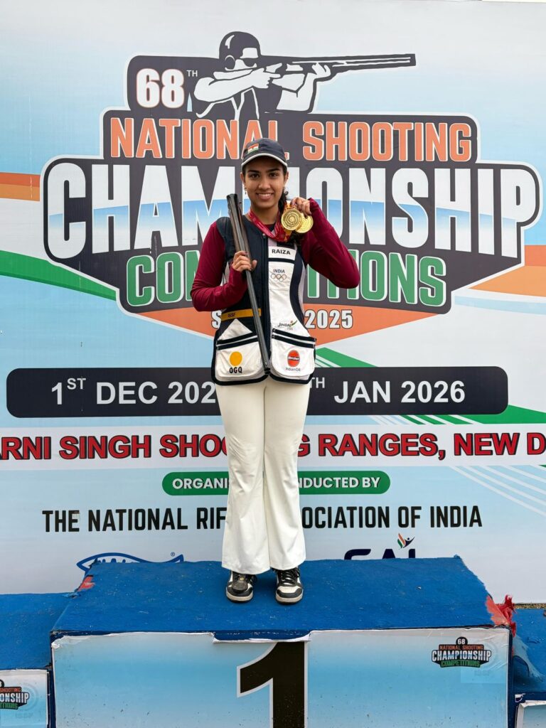 जिंदल स्टील के गुरजोआत सिंह और राइज़ा ढिल्लों ने 68वीं राष्ट्रीय शॉटगन शूटिंग खिताब जीत रचा इतिहास