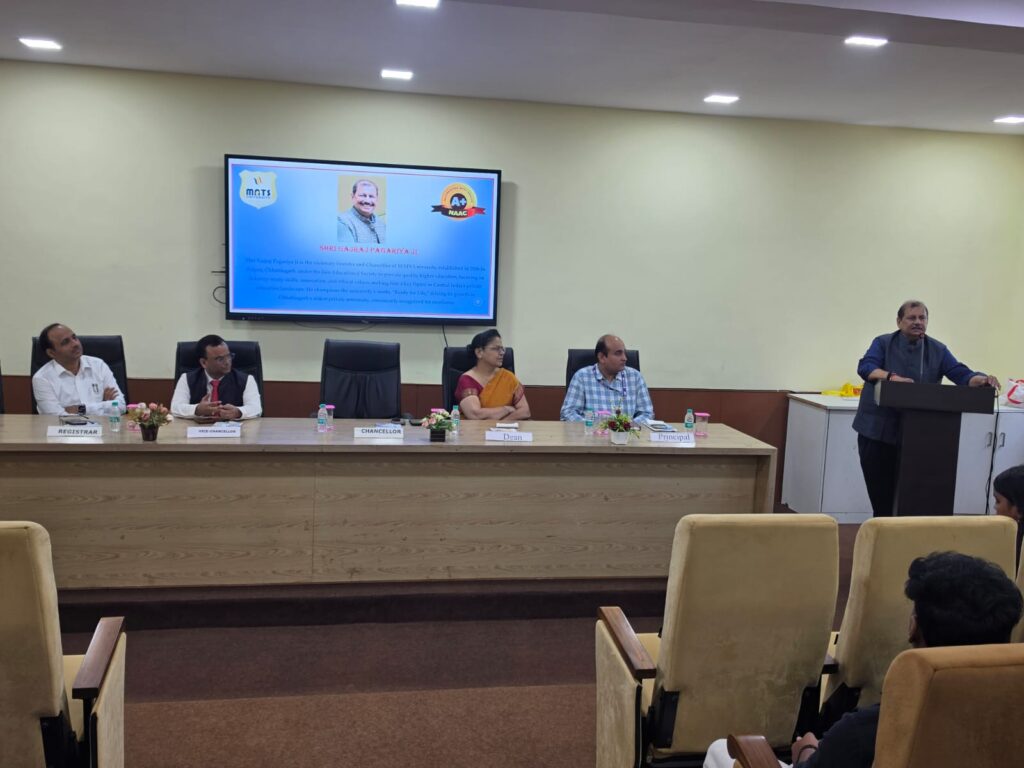 मैट्स विश्वविद्यालय में आईटीईपी छात्रों हेतु ‘दीक्षारंभ–2026’ का शुभारंभ